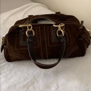 Vintage suede women’s bag